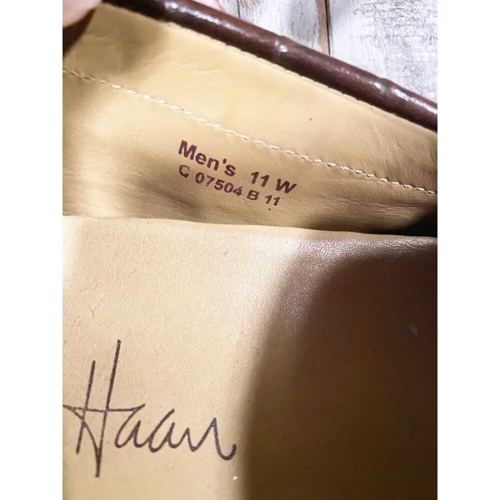 Cole Haan Howland C07504 Men's US 11W Brown Leather Penny Moccasin Loafer